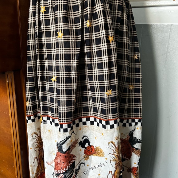 🧡 Rare Vintage Handmade Halloween Witch Black Cat Pumpkin Harvest Dress M‼️FINAL - Picture 9 of 9